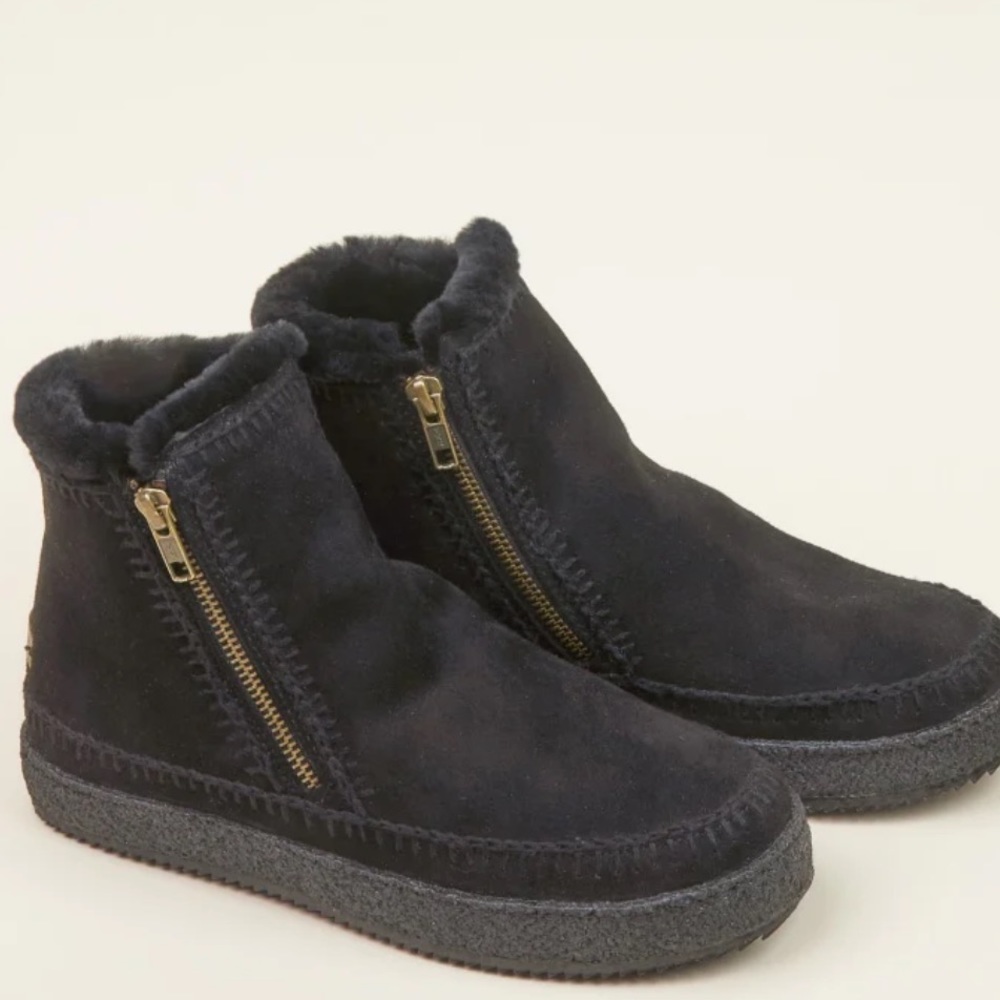 Anthropologie Brand New Laidback London Setsu Shearling Black winter boot🌈 - Picture 7 of 12